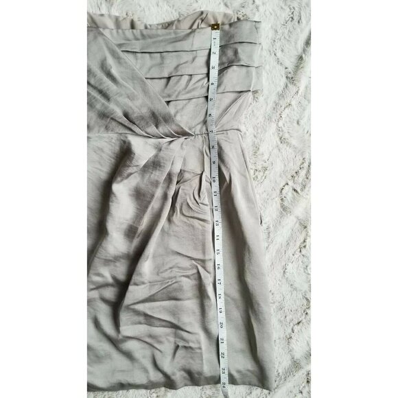 BCBG Generation Silver Metallic Gray Strapless Mini Dress Size 4 - Picture 8 of 10
